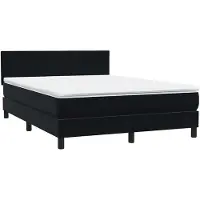 vidaXL Boxspringbed met matras, zwart, 160x210 cm, fluweel