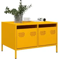 vidaXL Tv-meubel 68x50x43,5 cm koudgewalst staal mosterdgeel