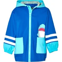 Playshoes Functionele jas 'Hai' blauw / lichtblauw / pink / wit