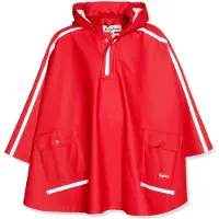 Playshoes Regenjas, lange rug, uni, kindermaten, rood, maat 128