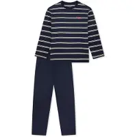 Schiesser Nachtkledij ' Nightwear ' nachtblauw / wit