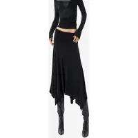 Busem Hoge Taille Maxi Rok met Drapeer Detail