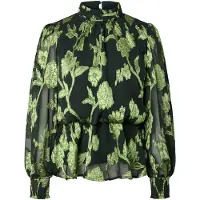 Y.A.S Blouse 'DASH' groen gemêleerd / zwart
