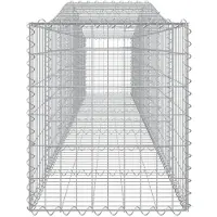 vidaXL Gabion met hoge boog, 400x50x60/80 cm, verzinkt staal