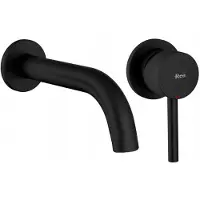 REA Inbouw Wastafelkraan Lungo Black + Box