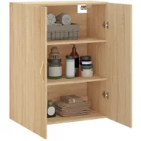 vidaXL Wandkast 69,5x34x90 cm sonoma eikenkleurig