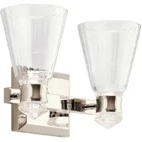 Quintiesse LED Wandlamp Kayva | 12W 3000K 1250Lm 830 | IP44 | Polished Nickel