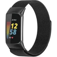 IMoshion Milanees magnetisch bandje voor de Fitbit Charge 5 - Maat M - Zwart