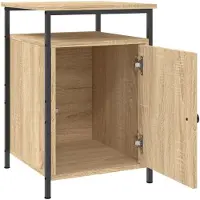 vidaXL Nachtkastje 40x42x60 cm bewerkt hout sonoma eikenkleurig