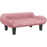 vidaXL Hondenmand 70x40x24 cm fluweel roze