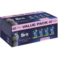 Brit Premium by Nature Cat - Delicate Chunks in Gravy Sterilised Value Pack