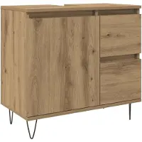 vidaXL Wastafelonderkast Artisan-eikenhout, 65x33x60 cm, houtvezel