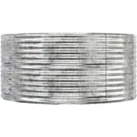 vidaXL Plantenbak 291x140x68 cm gegalvaniseerd staal zilverkleurig