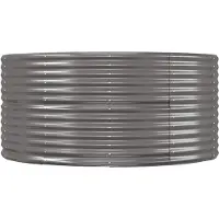 vidaXL Plantenbak 447x140x68 cm gegalvaniseerd staal grijs