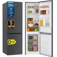 Heinner HCNF-HM253INVDGD koel-vriescombinatie, 253 liter, No Frost, Inverter, antracietgrijs,