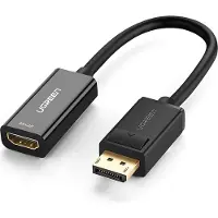 UGREEN - adapterkabel - kabel van DisplayPort - (mannelijk) - naar - HDMI - (vrouwelijk) - (unidirectioneel) - 1080P - 60Hz - 12bit - zwart - (40362)