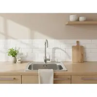 Faizee Home RVS Spoelbak Keuken – Inbouwspoelbak Zilver – Diverse Maten en Modellen 48x48 cm Met kraan