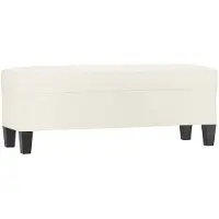 vidaXL Bankje 100x35x41 cm kunstleer crèmekleurig