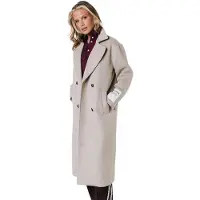 Colourful Rebel Zania Double Breasted Wool Long Coat - Maat s