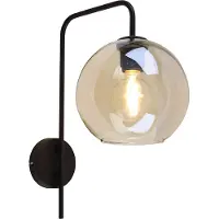 Olucia - Design wandlamp amber, Giada, met schakelaar - Vorm: Rond