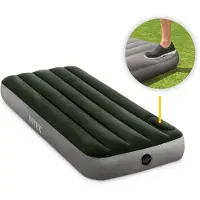 Intex Dura-Beam Standard Downy, eenpersoons luchtbed, rechthoekig, geschikt voor binnen- en buitengebruik