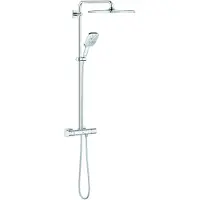 GROHE Rainshower SmartActive 310 Regendouche Mono Cube - met thermostaatkraan - chroom - 26652000