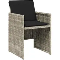 vidaXL 17-delige Tuinset met kussens poly rattan lichtgrijs