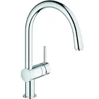 GROHE Minta keukenkraan met draaibare ronde uitloop en uittrekbare perlator chroom