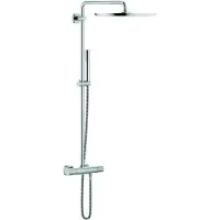 GROHE douchesysteem RainShower 27174 met thermostaatkraan, hoofddouche Jumbo Sena, handdouche, chroom