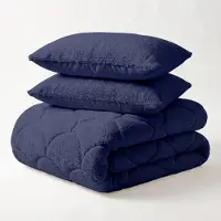 Fresh & Co Dekbedovertrek Easy Dekbed Teddy - Navy 240 x 220 cm