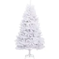 vidaXL Kunstkerstboom met scharnieren met standaard 270 cm wit