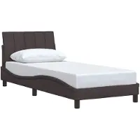 vidaXL Bedframe zonder matras "Hanko", donkerbruin, 90x190 cm, stof