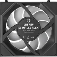 Lian Li UNI FAN SL-INF 120 FLEX LCD Wireless ARGB, set van 3 stuks zwart | behuizingsventilator