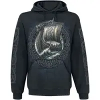 Spiral Trui met capuchon - Viking Norsemen - S tot 4XL - voor Mannen - zwart | Maat XXL