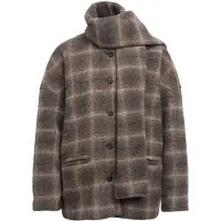 Object Tussenjas 'OBJMaise' bruin / cappuccino / zwart gemêleerd