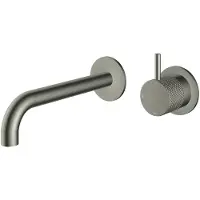 Hotbath Cobber X CX105EXT18 afbouwdeel inbouw wastafelkraan met 18cm uitloop geborsteld nikkel