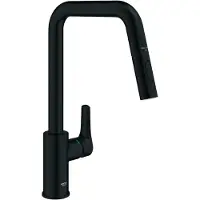 GROHE Eurosmart Keukenmengkraan - 22.1cm - uitrekbare handdouche - 2 straalsoorten - matte black 306192430