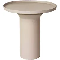 Kick Collection bijzettafel Sky - Metaal - Rond tafelblad met opstaand randje - Beige