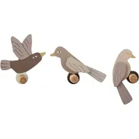 Bloomingville Lewi haak 3-delig Vogels, bruin