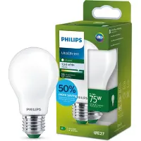 Philips filamentlamp A-vorm E27 75W mat - 5,2 W - 1095 lumen - 4000 K