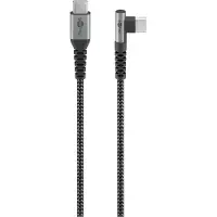 Goobay USB-C naar USB-C haaks (links/rechts) kabel - USB2.0 - tot 60W / nylon - 1 meter