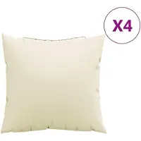 vidaXL Sierkussens 4 st 50x50 cm stof crèmekleurig