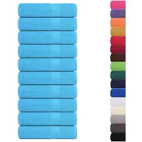 vidaXL Handdoeken FROGN 10 st 50x100 cm 360 g/m² turquoise