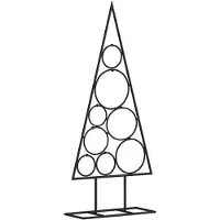 vidaXL Kerstdecoratie kerstboom 150 cm metaal zwart