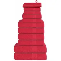 vidaXL 12-delige Handdoekenset FROGN 360 g/m² rood