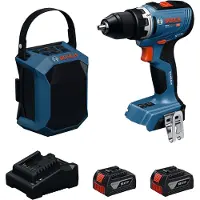 Bosch Accuboormachine + Accu Bouwradio Combiset 18V | GSR + GPB 18V-1 C | 2x 5,0Ah Accu + GAL 18V-40 Lader | 0615A500G5