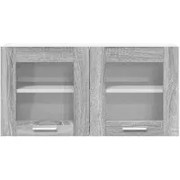 vidaXL Hangkast Grijs Sonoma en Wit 80 x 31 x 40 cm Bewerkt hout