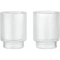 Ferm Living Ripple Thermal glas 22 cl, 2-pack Helder