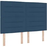 vidaXL Boxspringbed met matras Blauw 140 x 200 cm Stof
