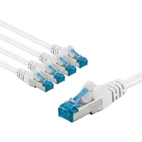 Wentronic CAT 6A Netwerkkabel 5x 3m - S/FTP, LSZH, 10 Gbit/s Wit
